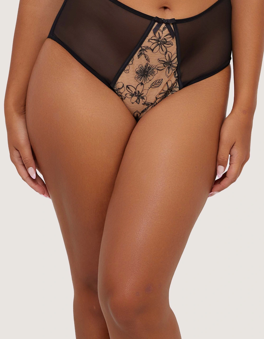 Olivia Contrast Embroidery High Waist Brief, 2 of 1