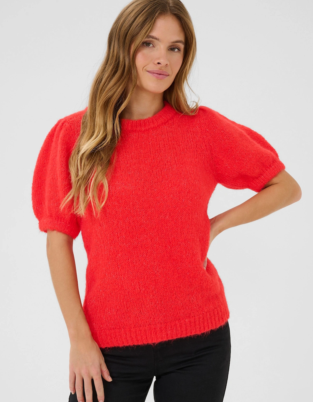 KAemilie Tie Back Half Sleeves Pullover Plain, 2 of 1