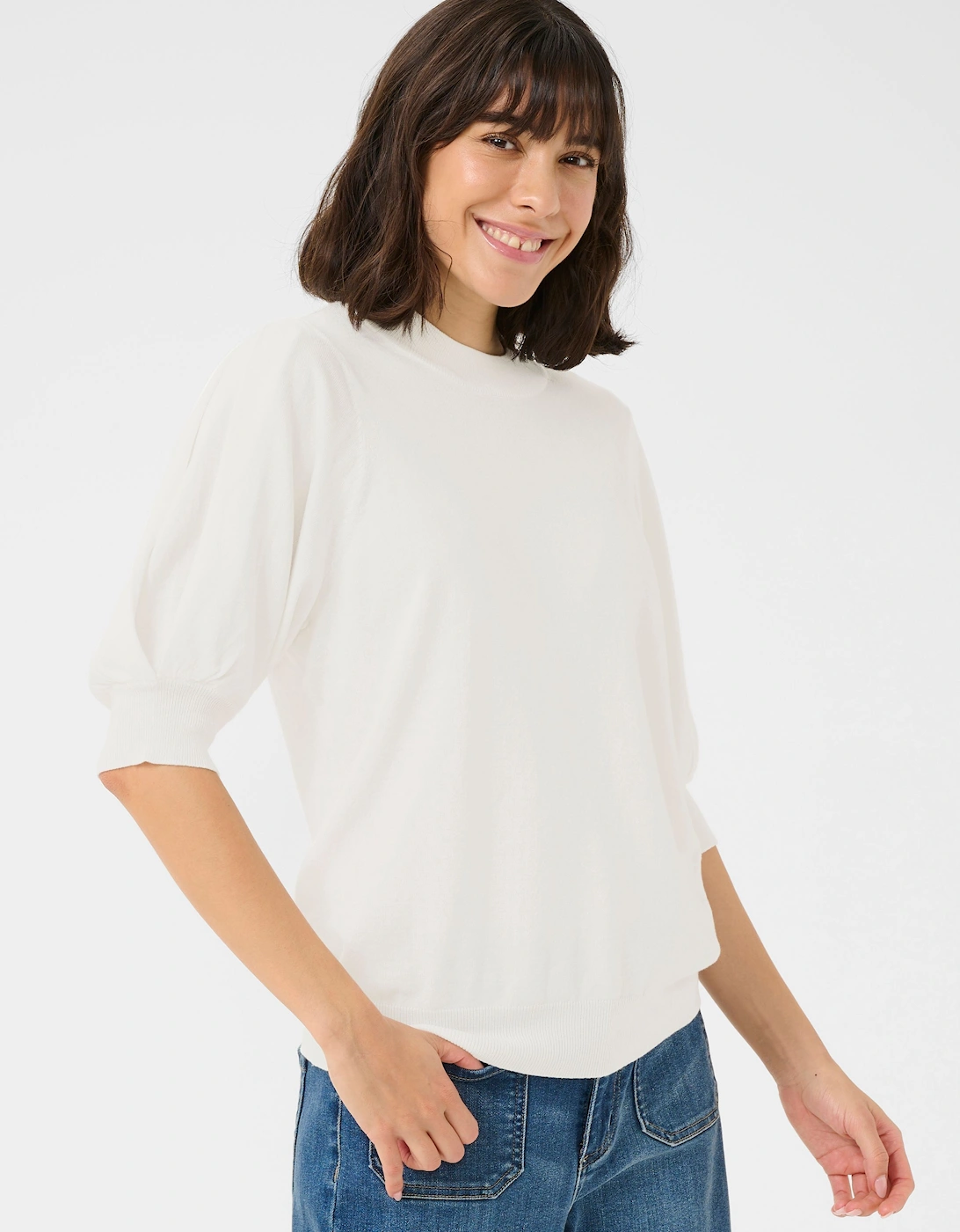 KAlone High Neck Half Sleeves Pullover Plain, 2 of 1