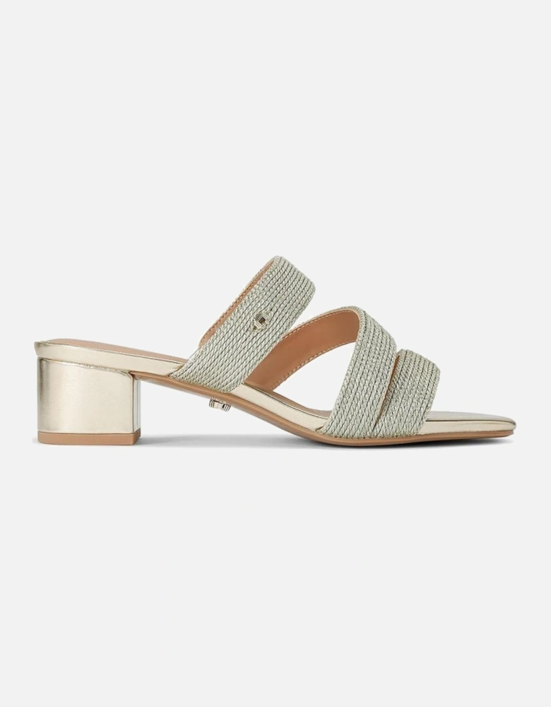 'Gala Block Mule' Fabric Heels