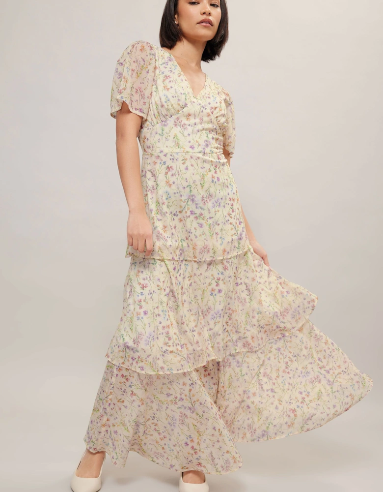 Petite Chiffon Floral Maxi Dress