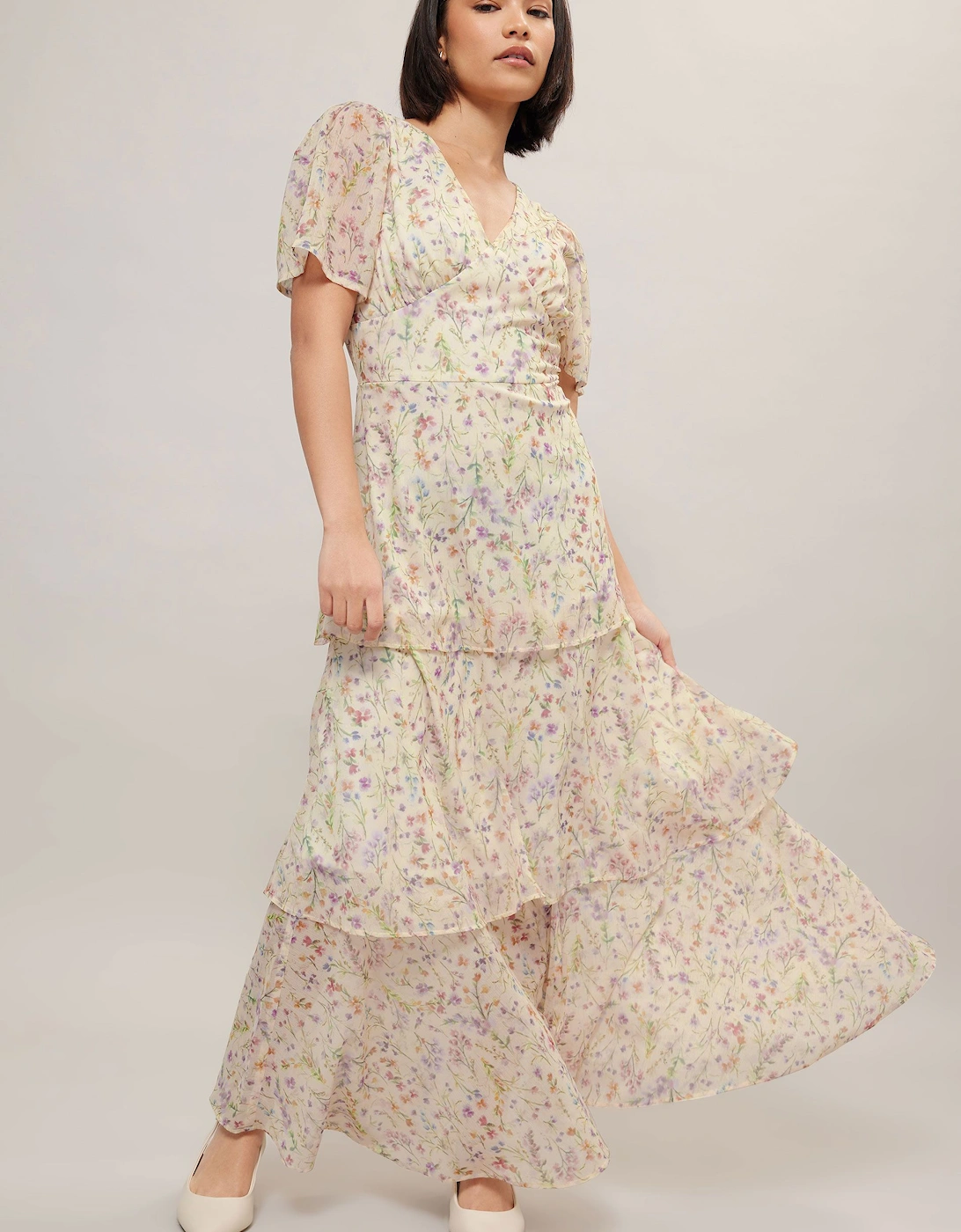 Petite Chiffon Floral Maxi Dress, 2 of 1
