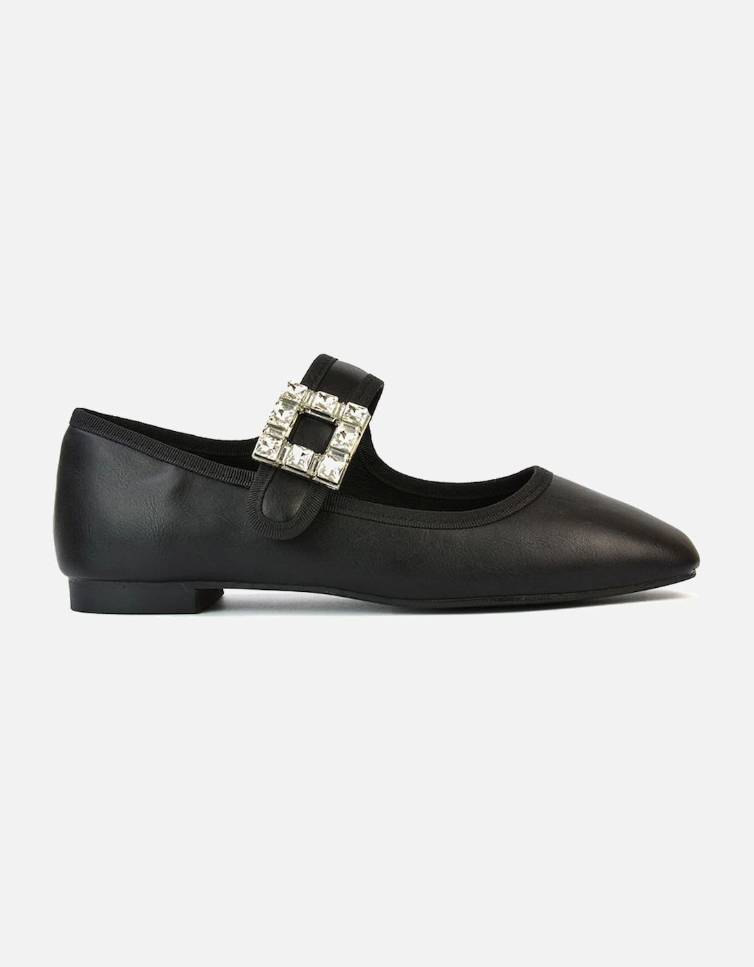 'Rhyse' Mary Jane Diamante Buckle Square Toe Pumps, 2 of 1