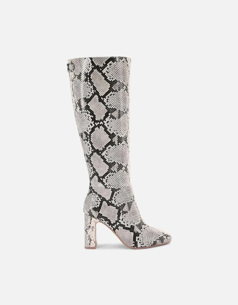'Jackpot Knee' Snake Print Boots