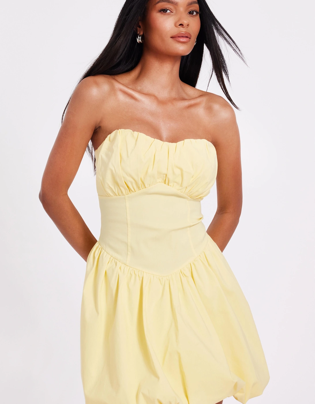 Yellow Puff Ball Skater Dress, 2 of 1