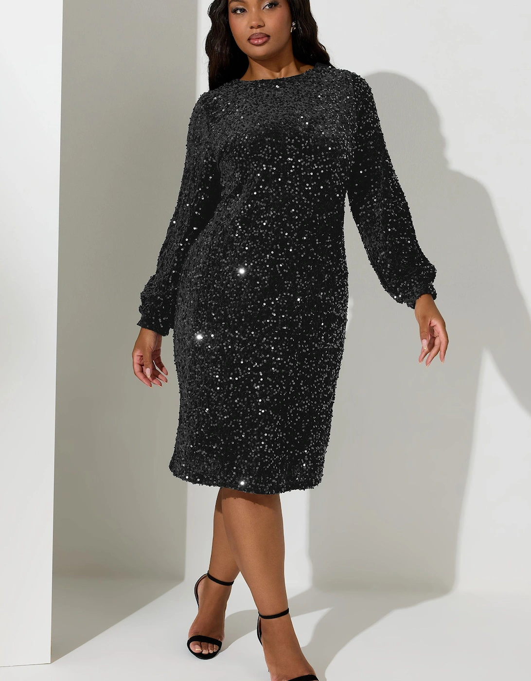 Velvet Sequin Dress, 2 of 1