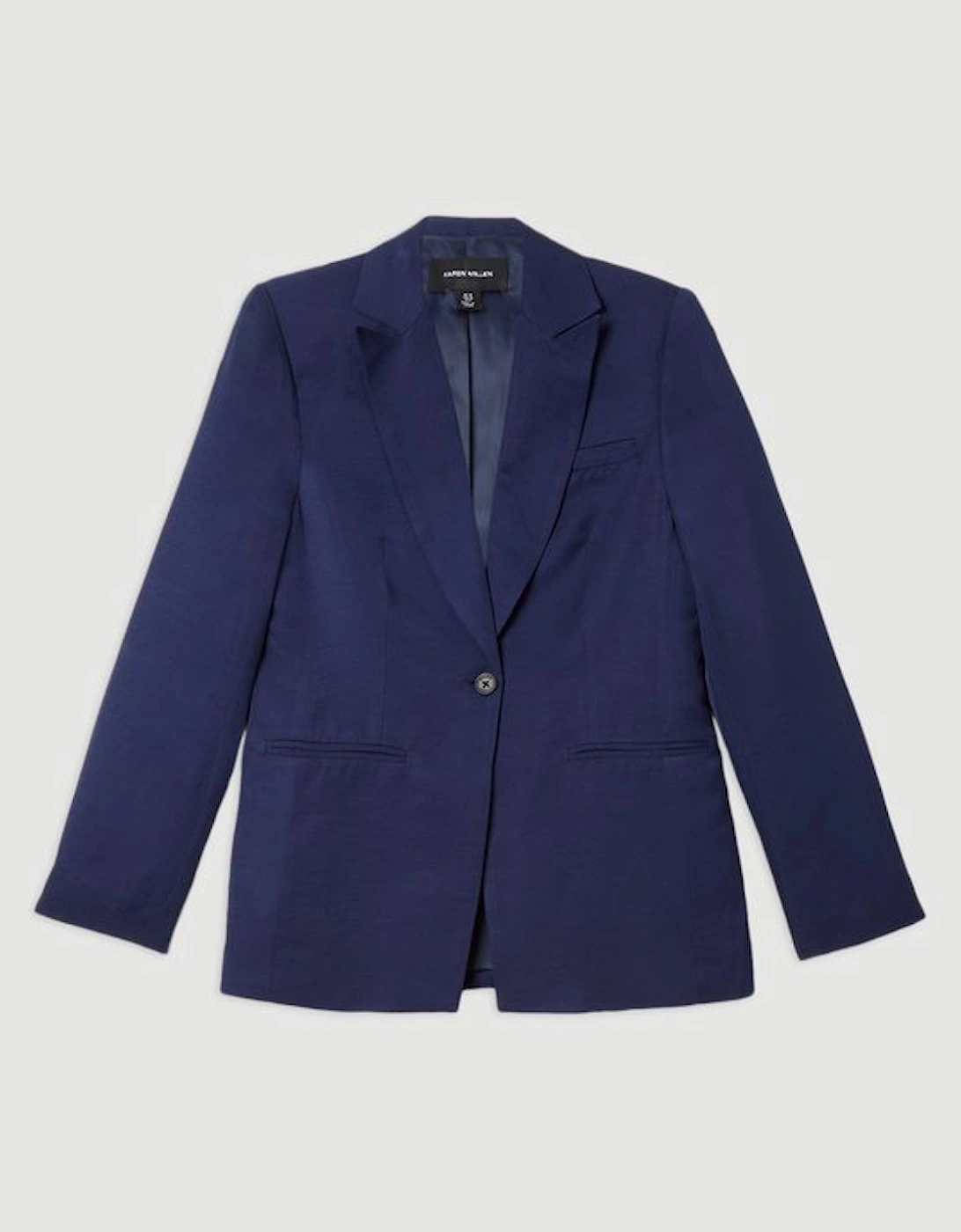 Tailored Viscose Linen Single Breasted Blazer Jacket