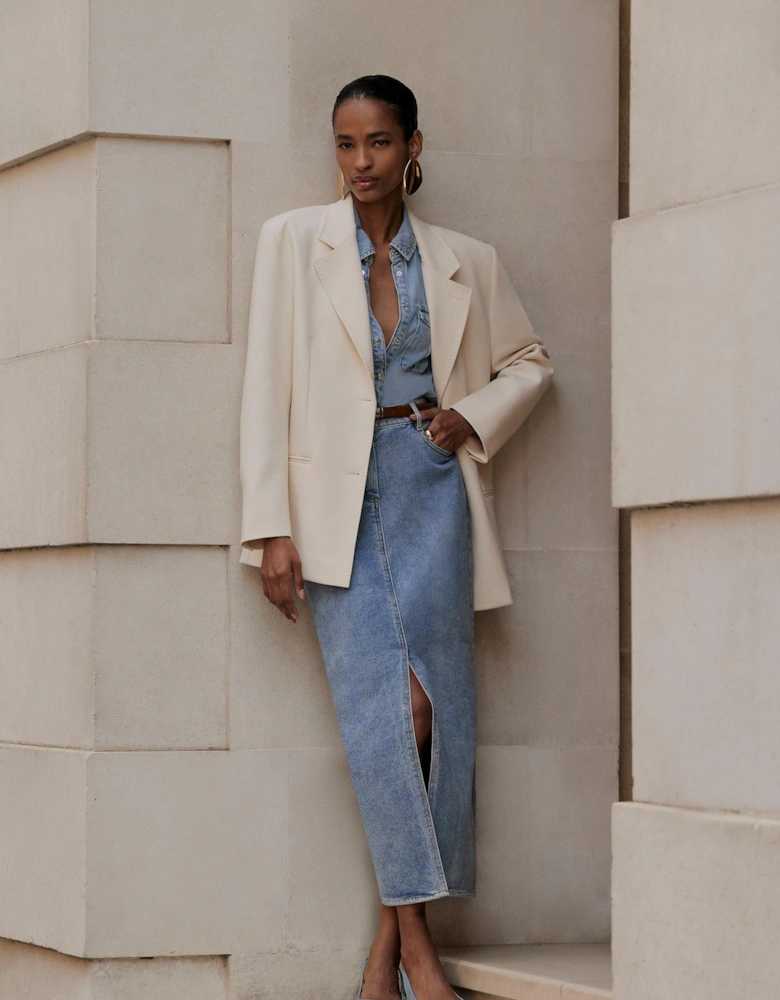 Denim Maxi Skirt