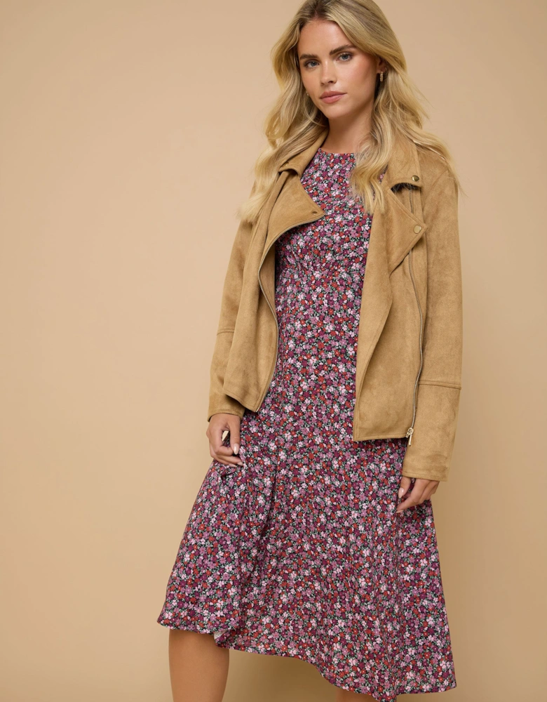 Petite Ditsy Floral Print Midi Dress