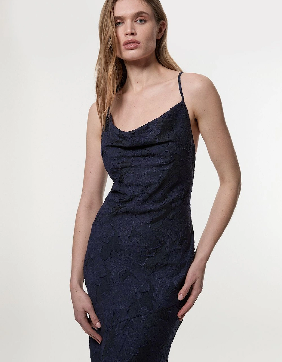 Burnout Jacquard Strappy Woven Slip Dress, 2 of 1