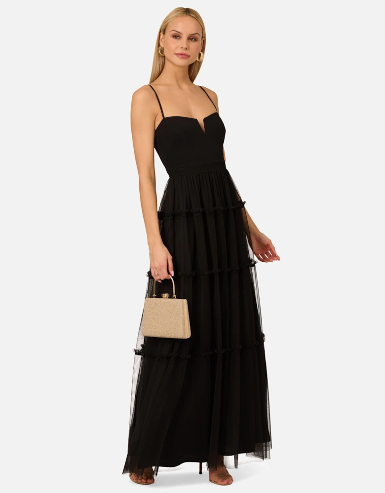 Mesh Strapless Long Dress