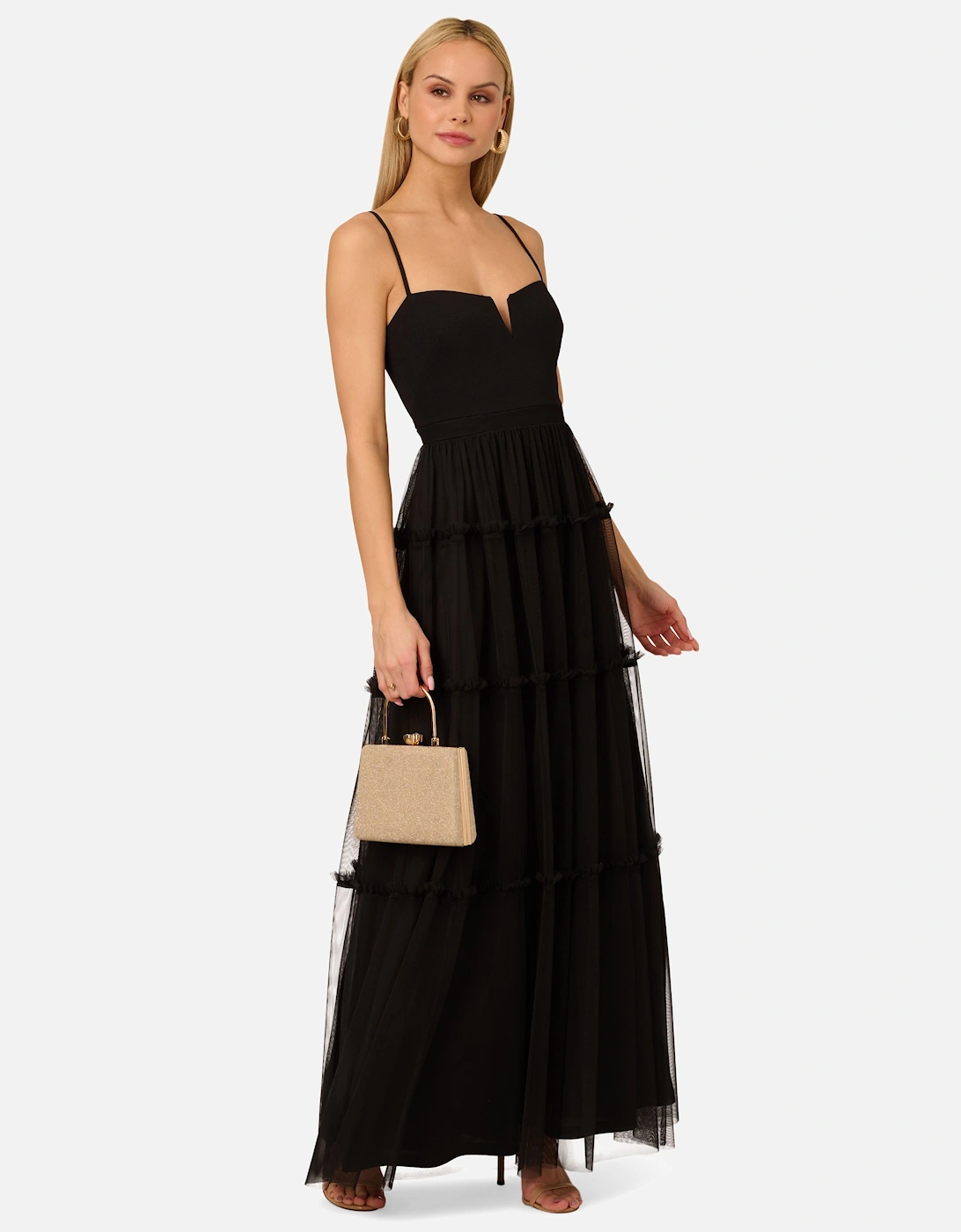 Mesh Strapless Long Dress, 2 of 1