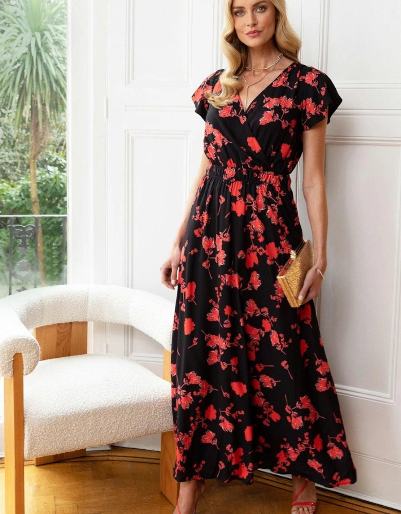 Chiffon Wrap Top Maxi Dress