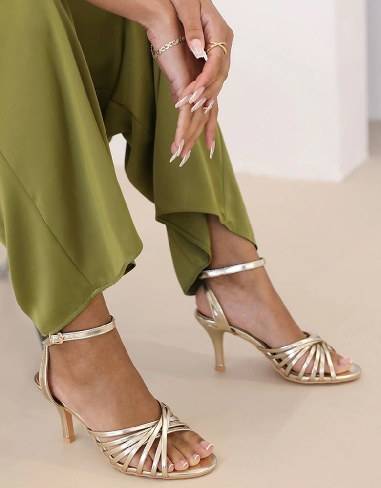 'Raelynn' Multi Cross Over Strap Mid Heels