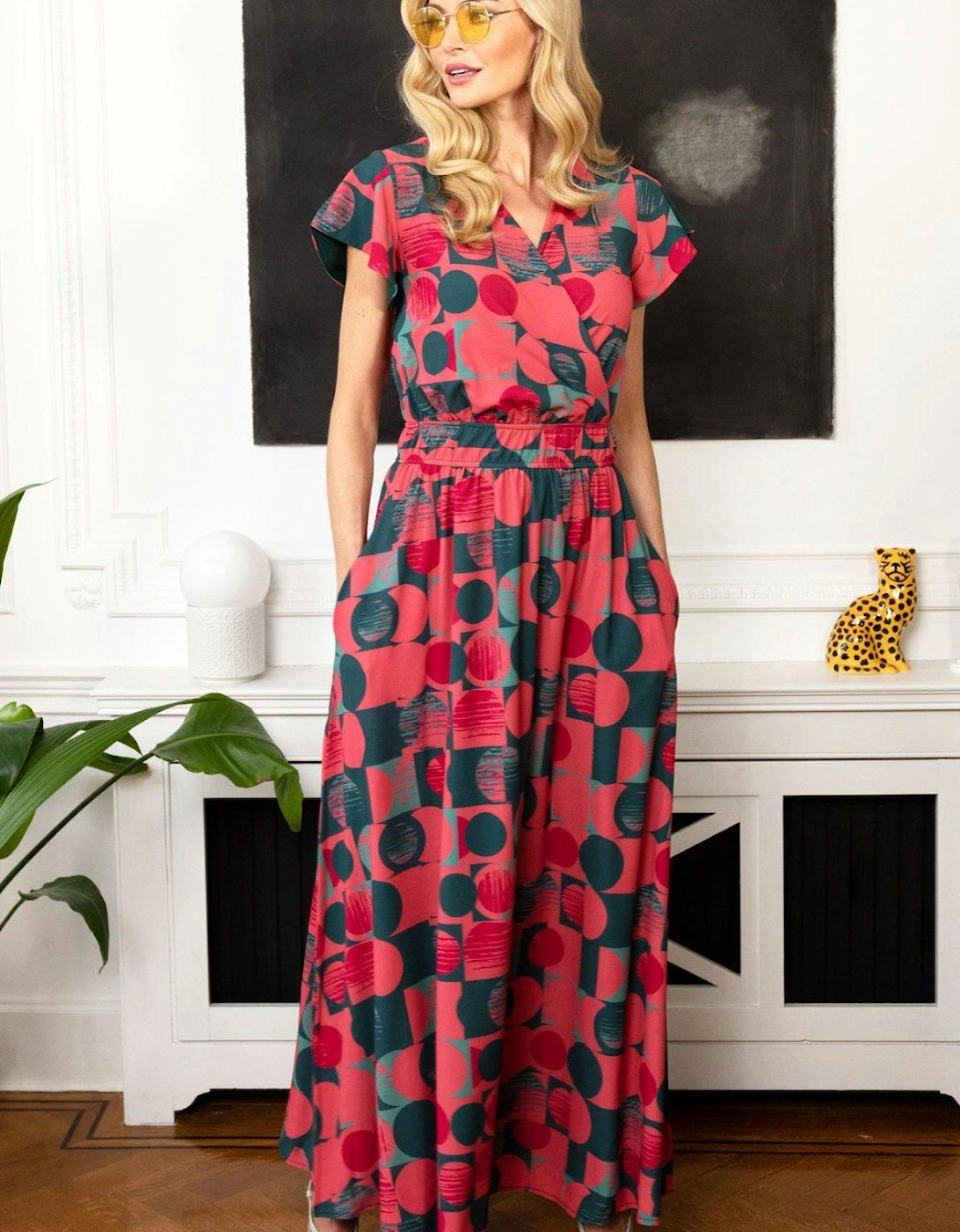 Chiffon Wrap Top Maxi Dress, 2 of 1