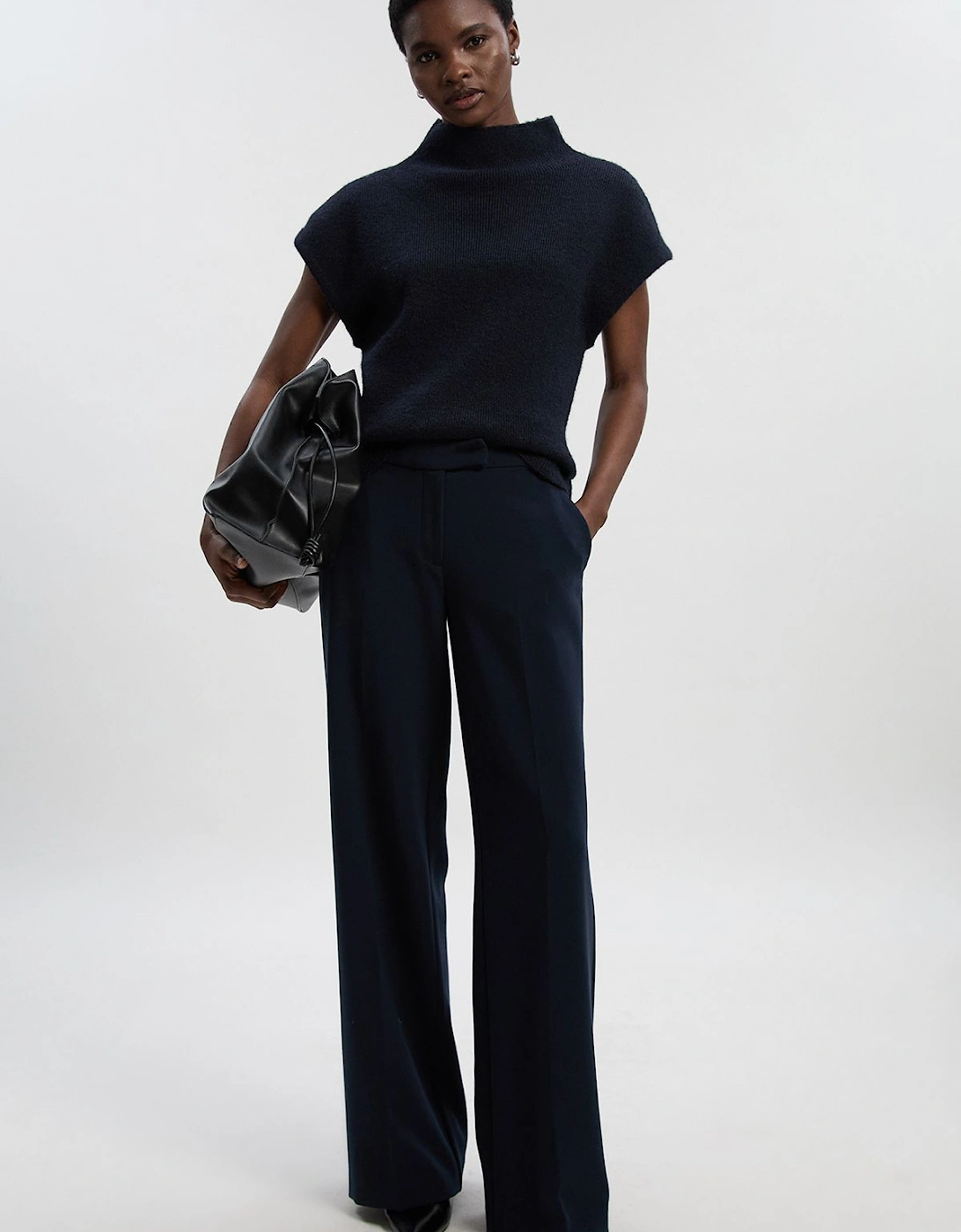 Compact Stretch Essential Tailored Straight Leg Trouser, 2 of 1