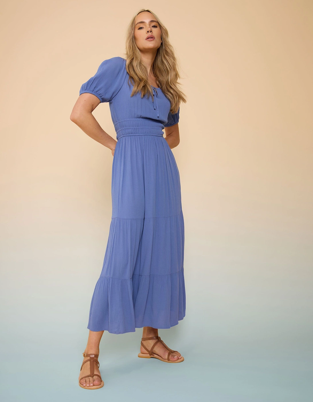 Tall Textured Balloon Sleeve Dress, 2 of 1
