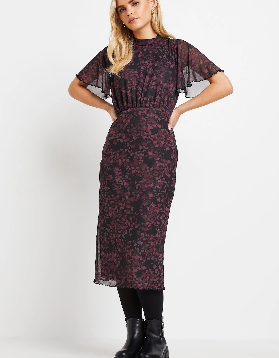 Petite Abstract Animal Print Dress, 2 of 1