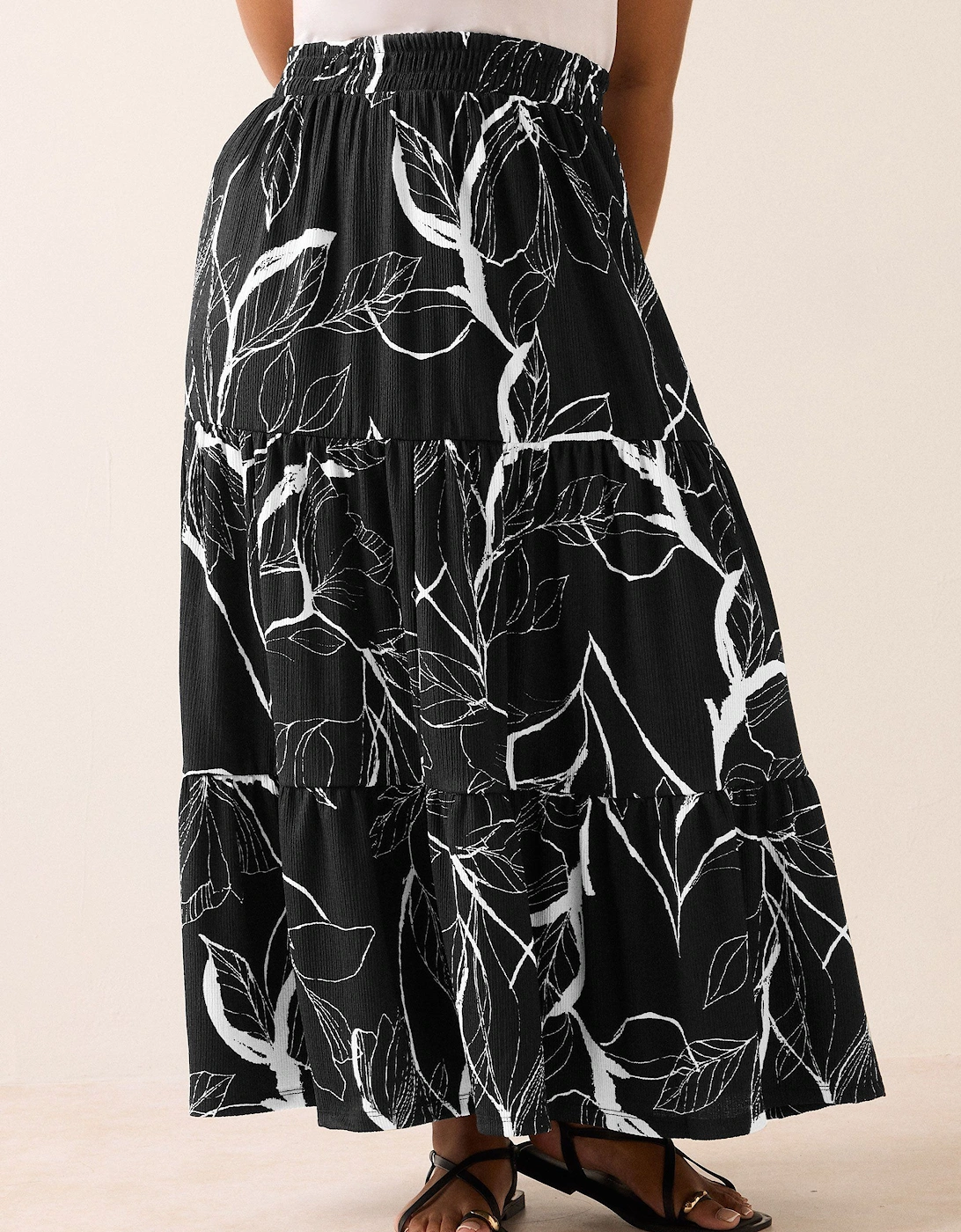 Leaf Tiered Maxi Skirt, 2 of 1