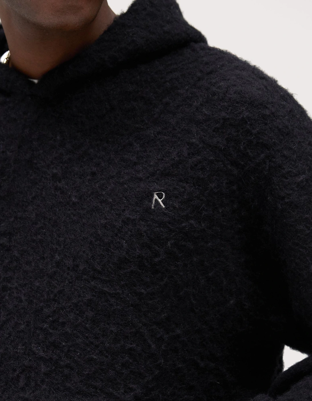 Textured Borg Hoodie