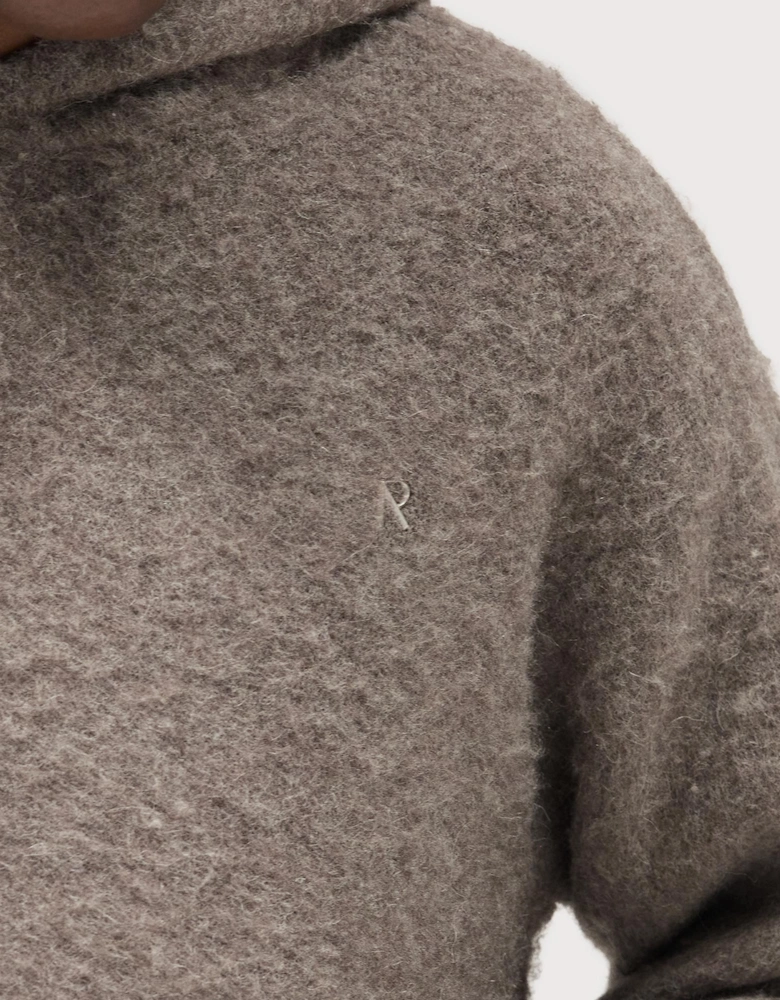 Textured Borg Hoodie