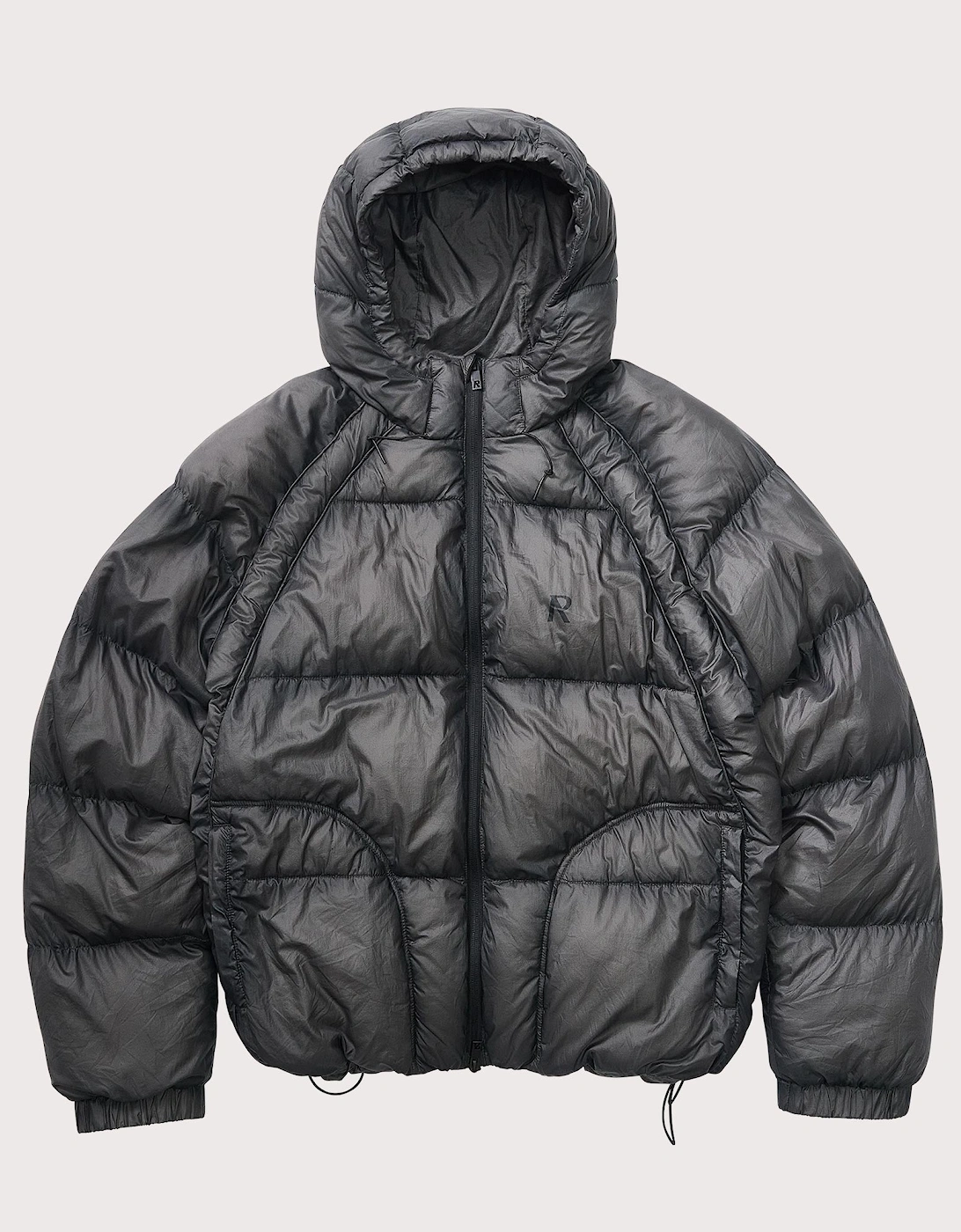Translucent Hooded Puffer Coat