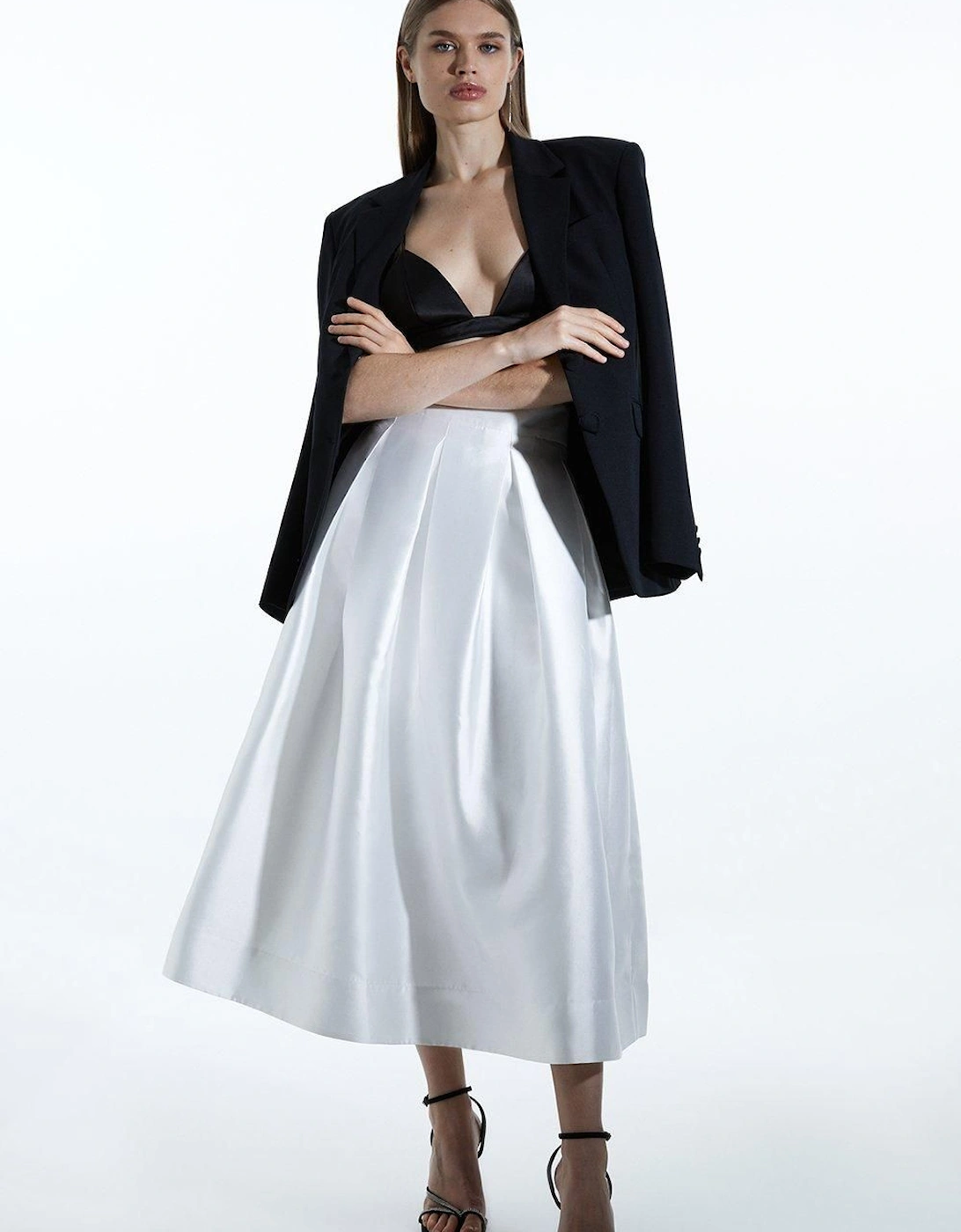 Twill Woven Prom Maxi Skirt, 2 of 1