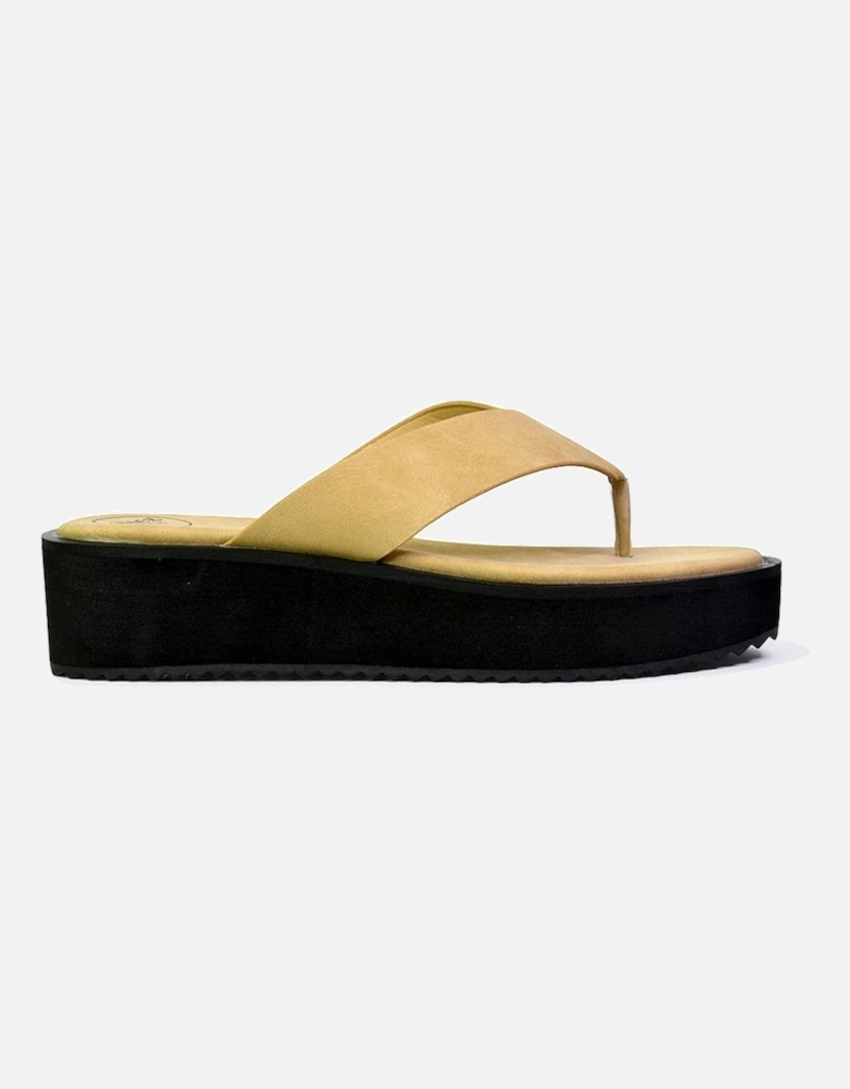 'Tammi' Thong Strap Flatform Flip Flop Sandal Slides
