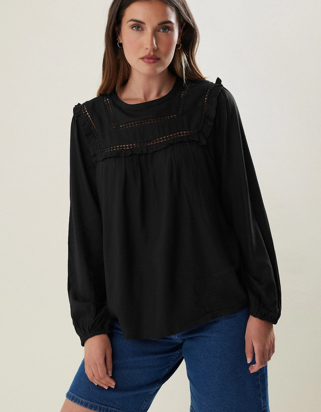 Tall Woven Frill Blouse, 2 of 1