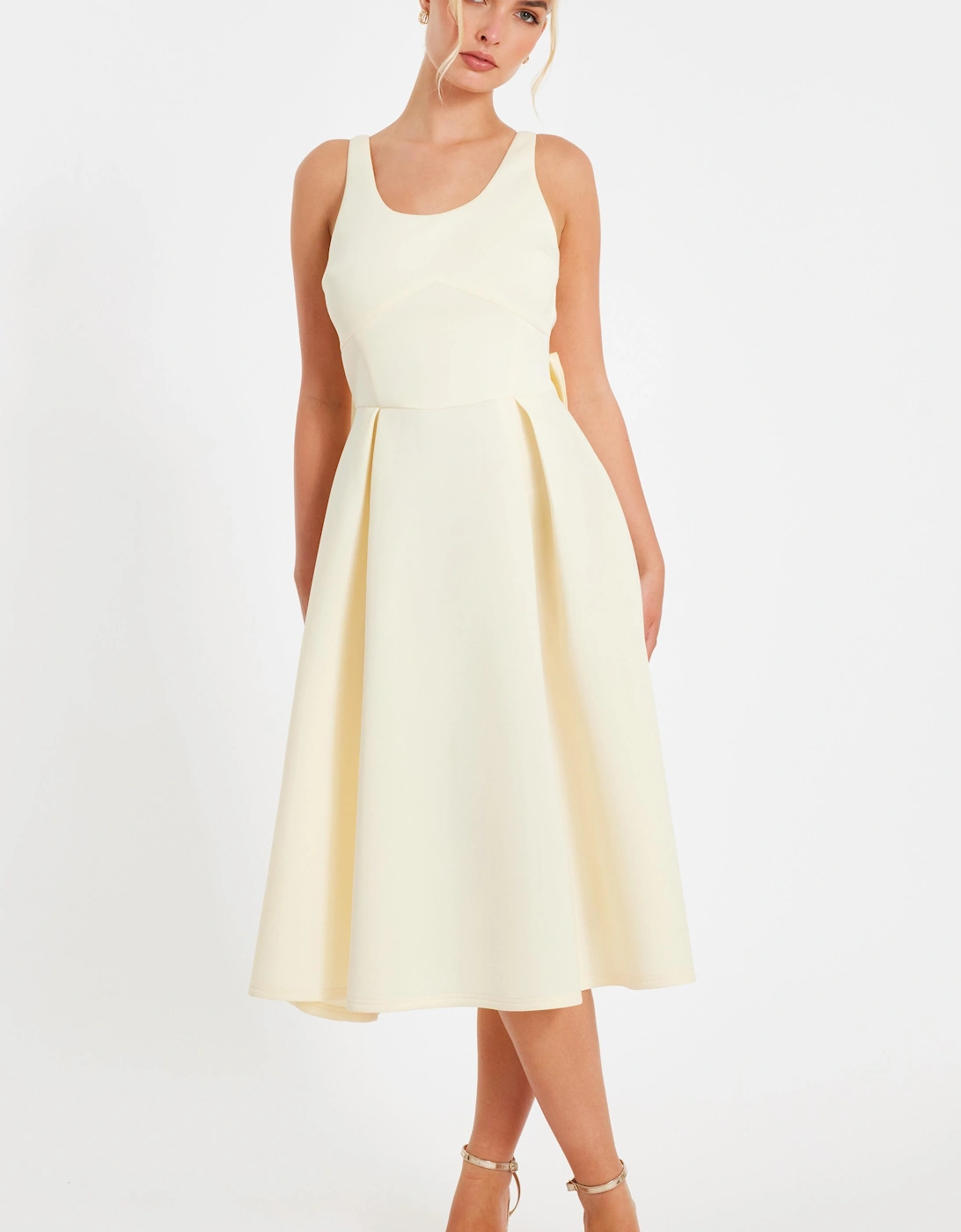 Lemon Bow Back Midi Dress, 2 of 1