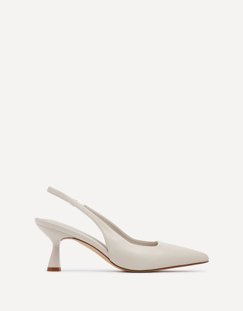 Presley Nude Faux Leather Sling Back Low Court Heel