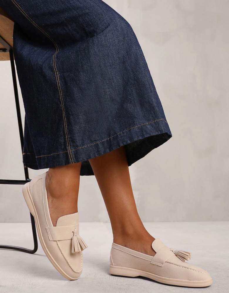 'Azalea' Slip On Loafer With Tassel Detailing