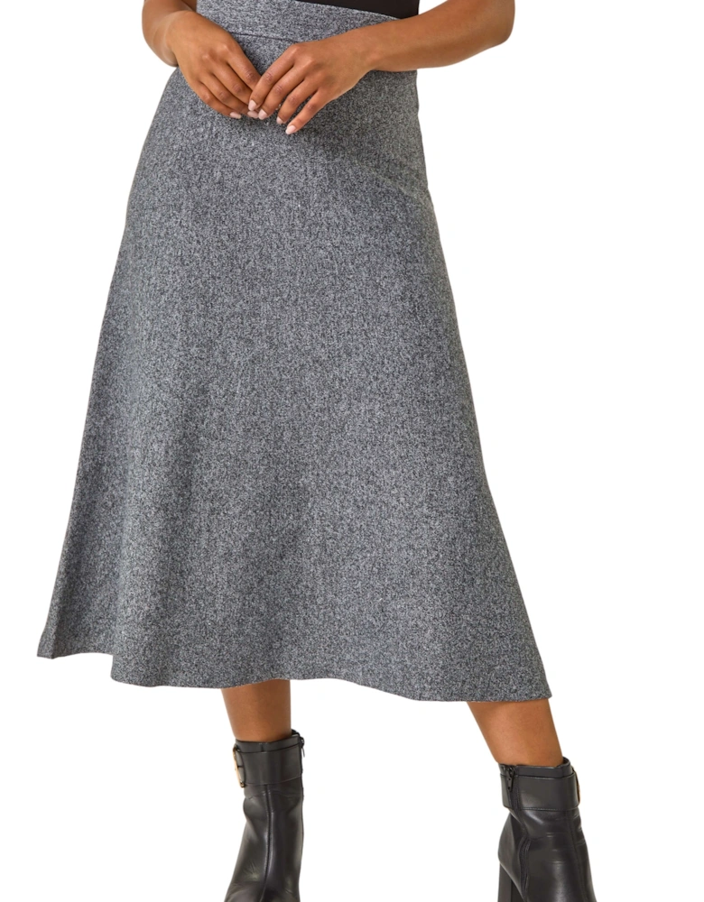 Petite Stretch Knitted Midi Skirt