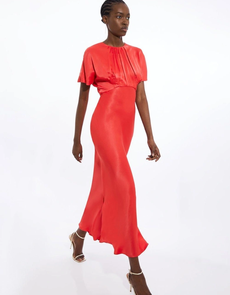 Tall Satin Woven Crepe Maxi Dress