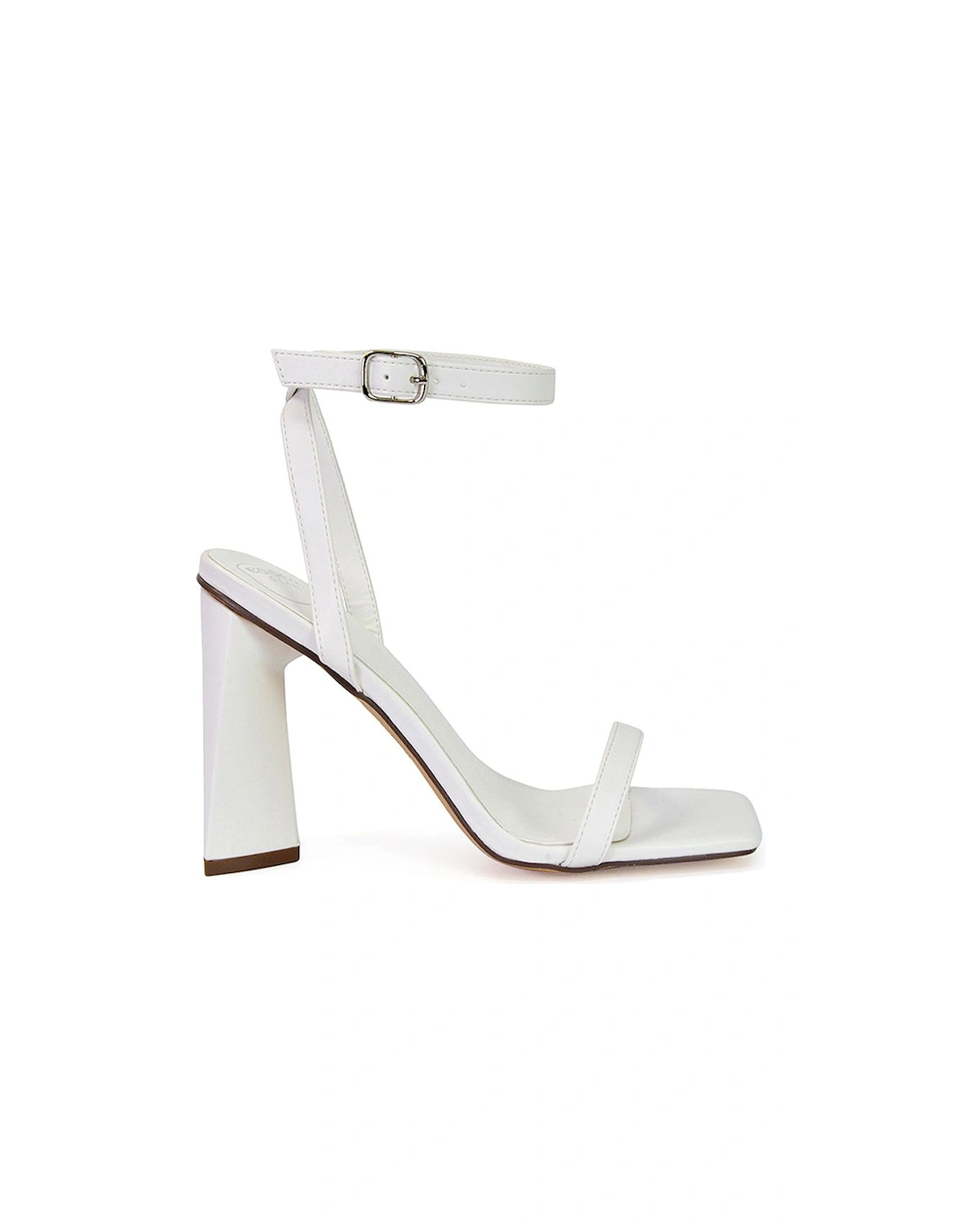 'Max' Strappy Square Toe Sculptured Block High Heel Sandals, 2 of 1