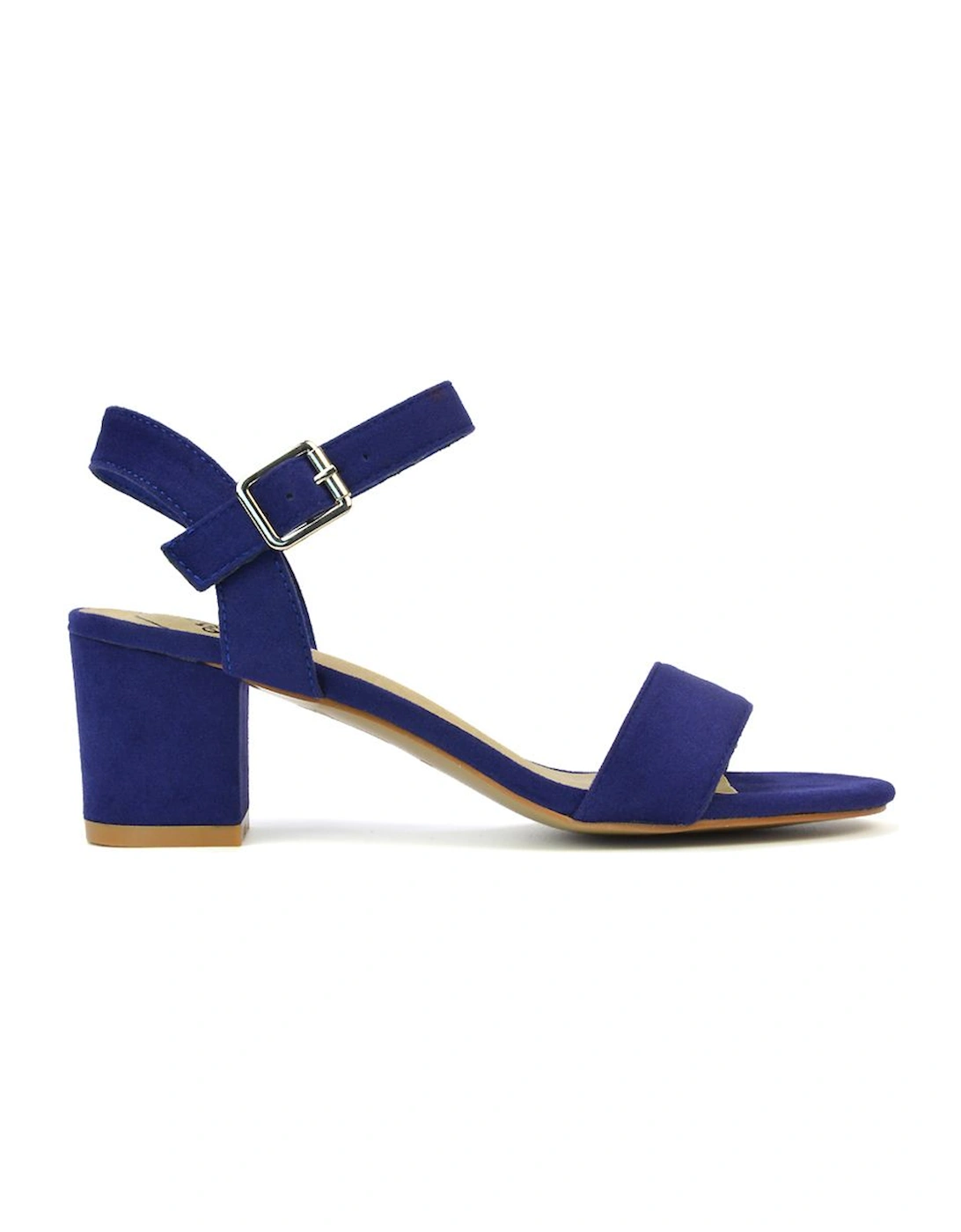 'Jessica' Strappy Open Toe Mid Block Heel Sandals With Ankle Strap, 2 of 1