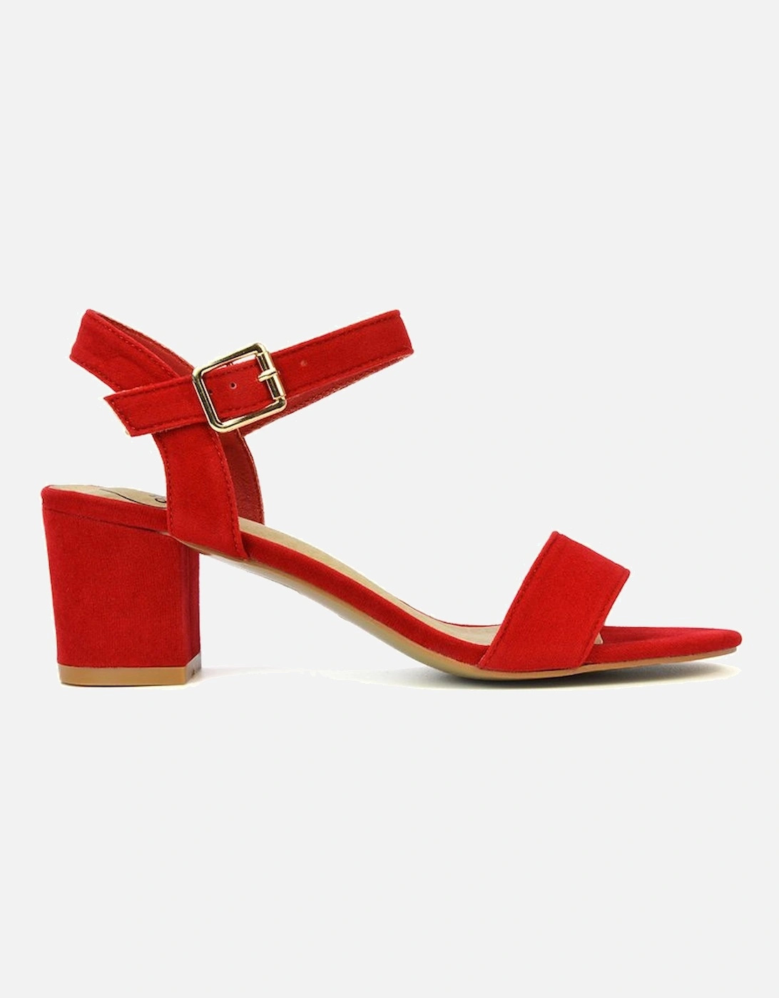 'Jessica' Strappy Open Toe Mid Block Heel Sandals With Ankle Strap, 2 of 1