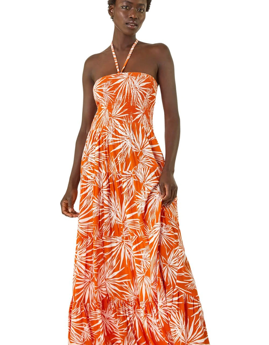 Shirred Bandeau Midi Dress, 2 of 1