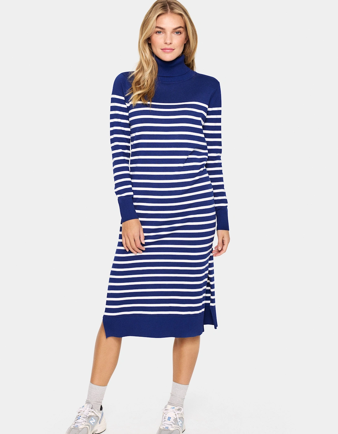 MilaSZ Knit Dress Rollneck Stripes Striped, 2 of 1