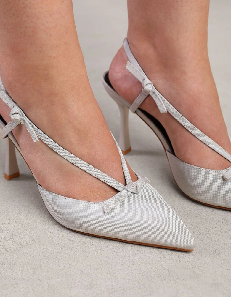 'Vera' Wide Fit High Heel With Pointed Toe And Strap Detail