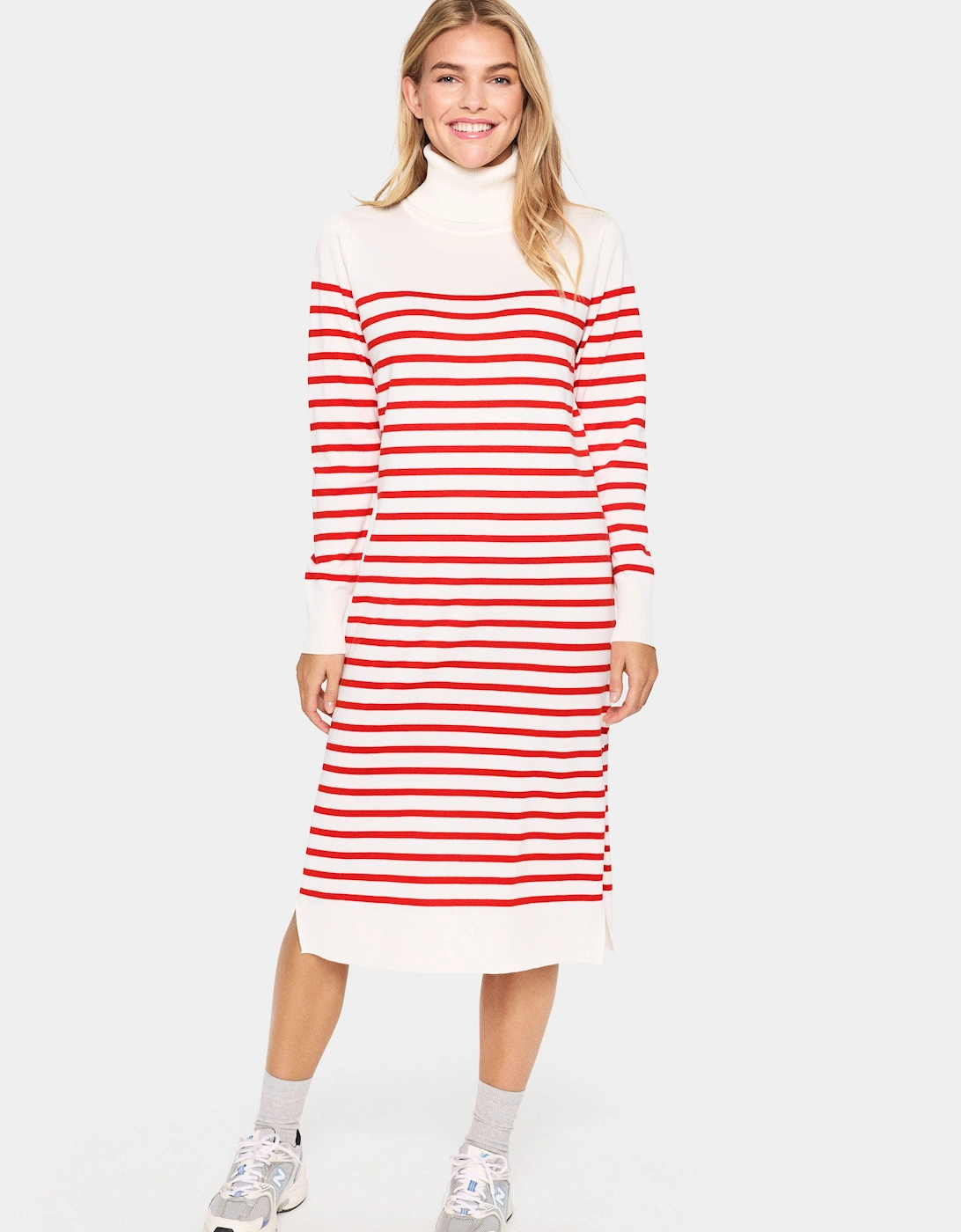 MilaSZ Knit Rollneck Stripes Dress Striped, 2 of 1
