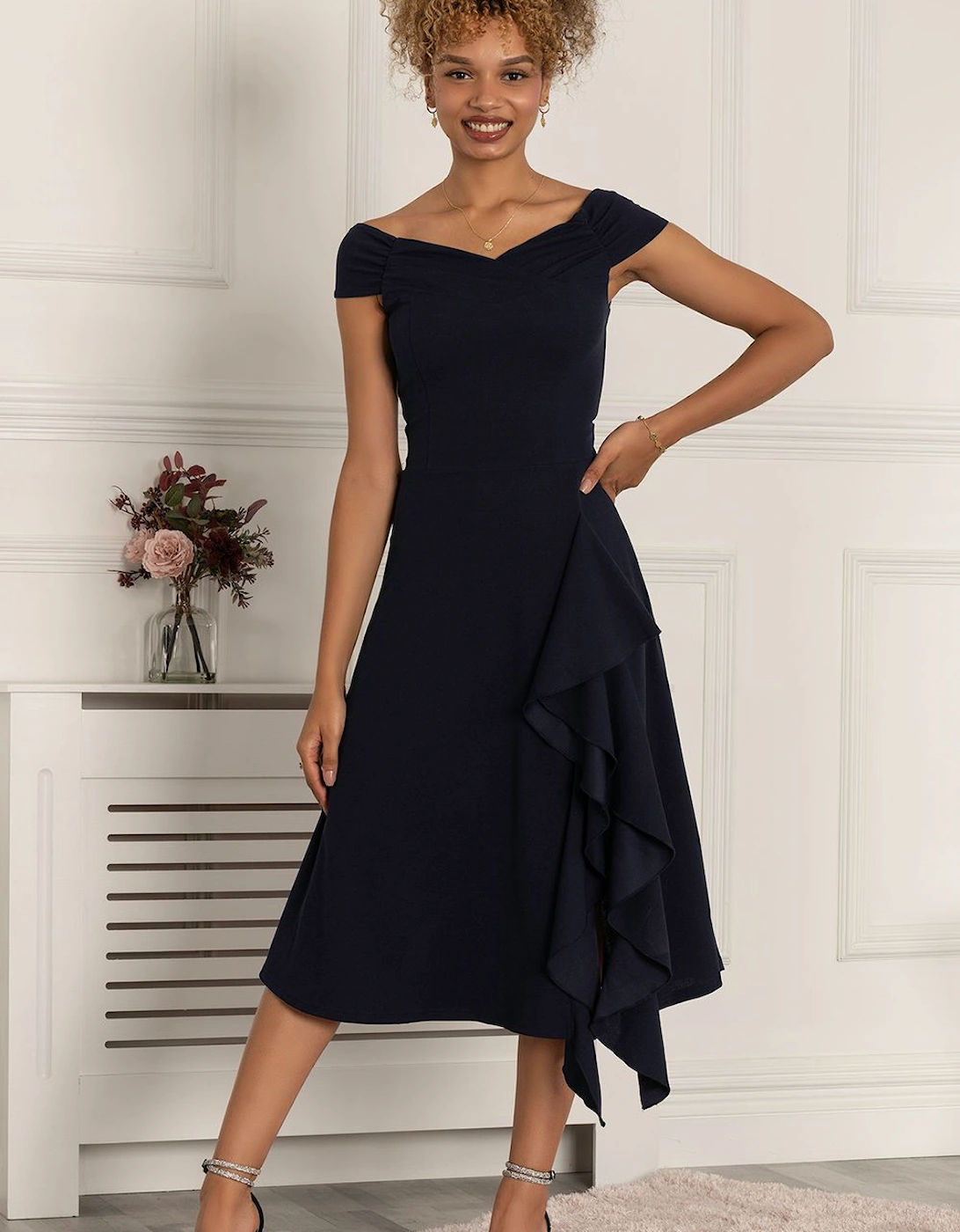 Desiree Frill Fit & Flare Dress, 2 of 1