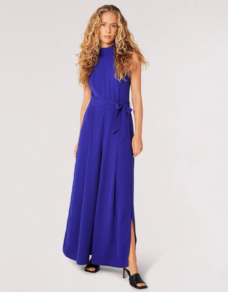 Halterneck Split Leg Jumpsuit