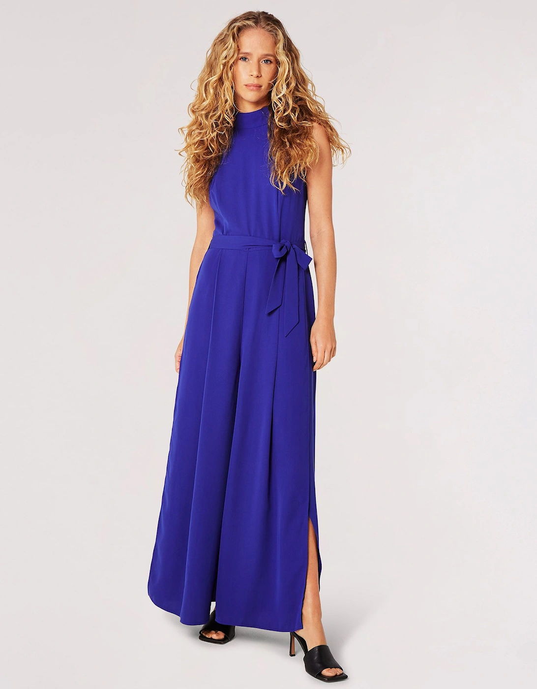 Halterneck Split Leg Jumpsuit, 2 of 1