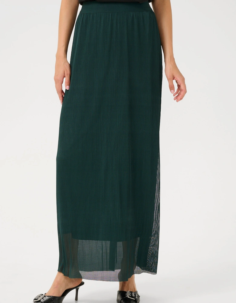 Kaliva High-waisted Chiffon Maxi Skirt Plain