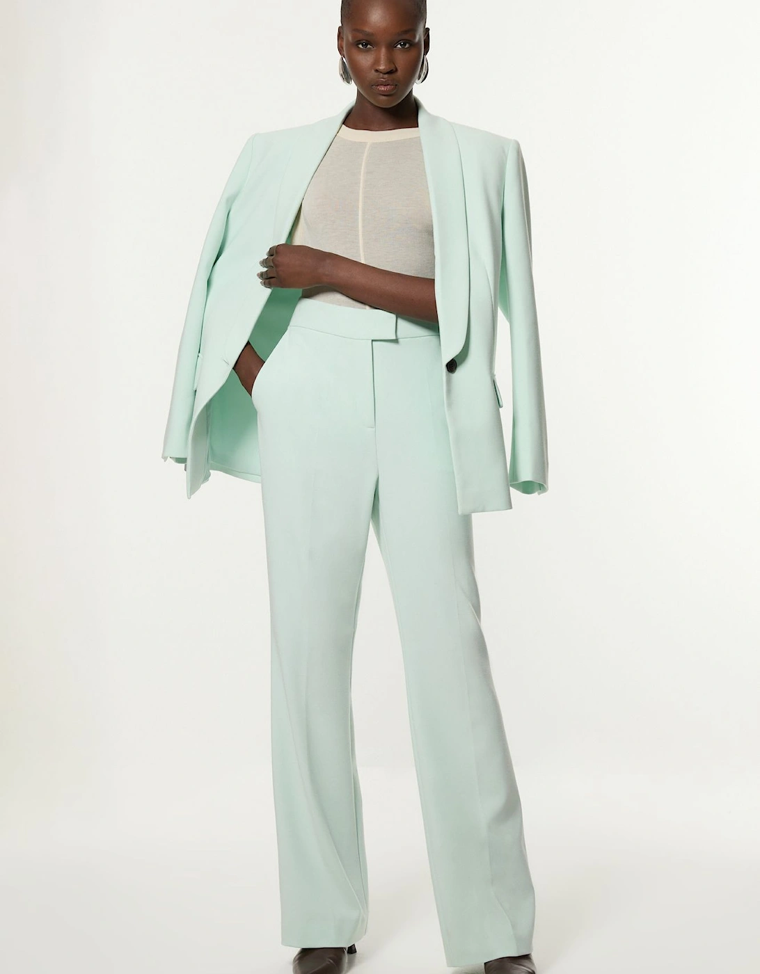 Compact Stretch Essential Tailored Straight Leg Trouser, 2 of 1