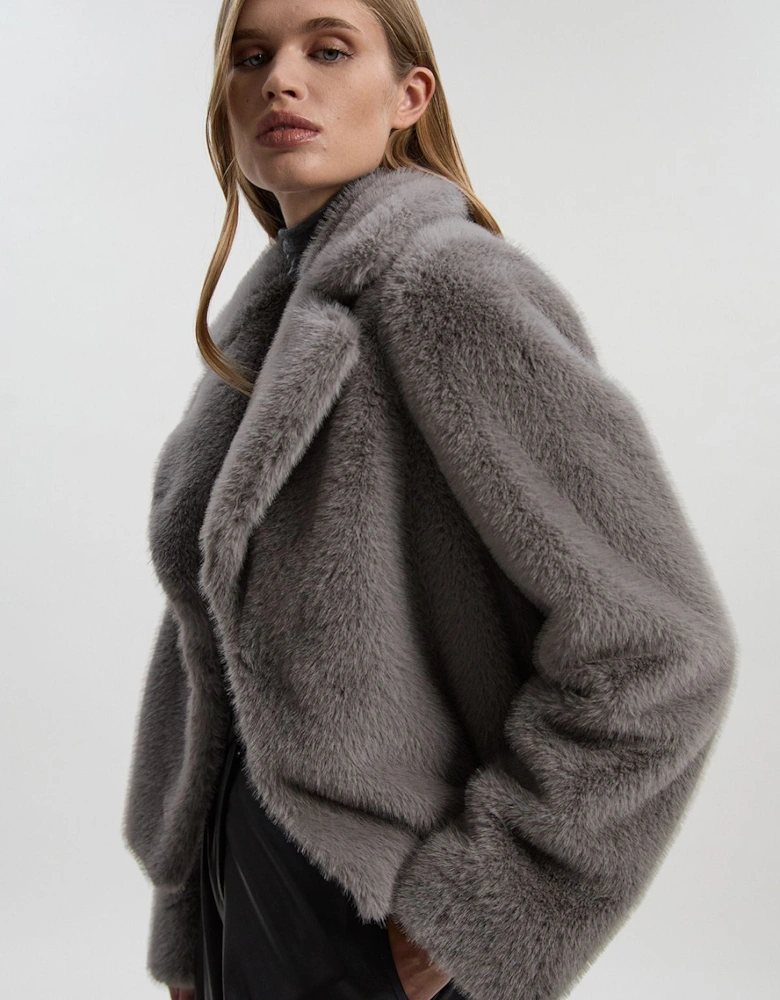 Faux Fur Cropped Jacket