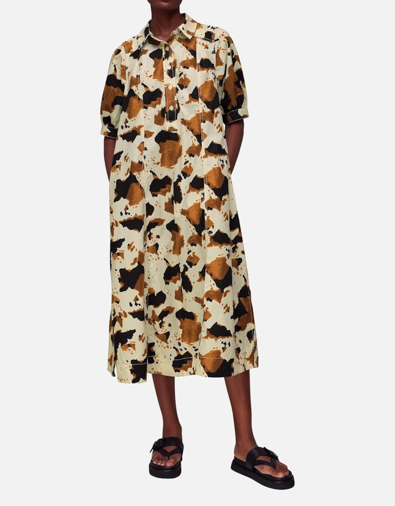 Cow Print Shirt Dress Animal Print