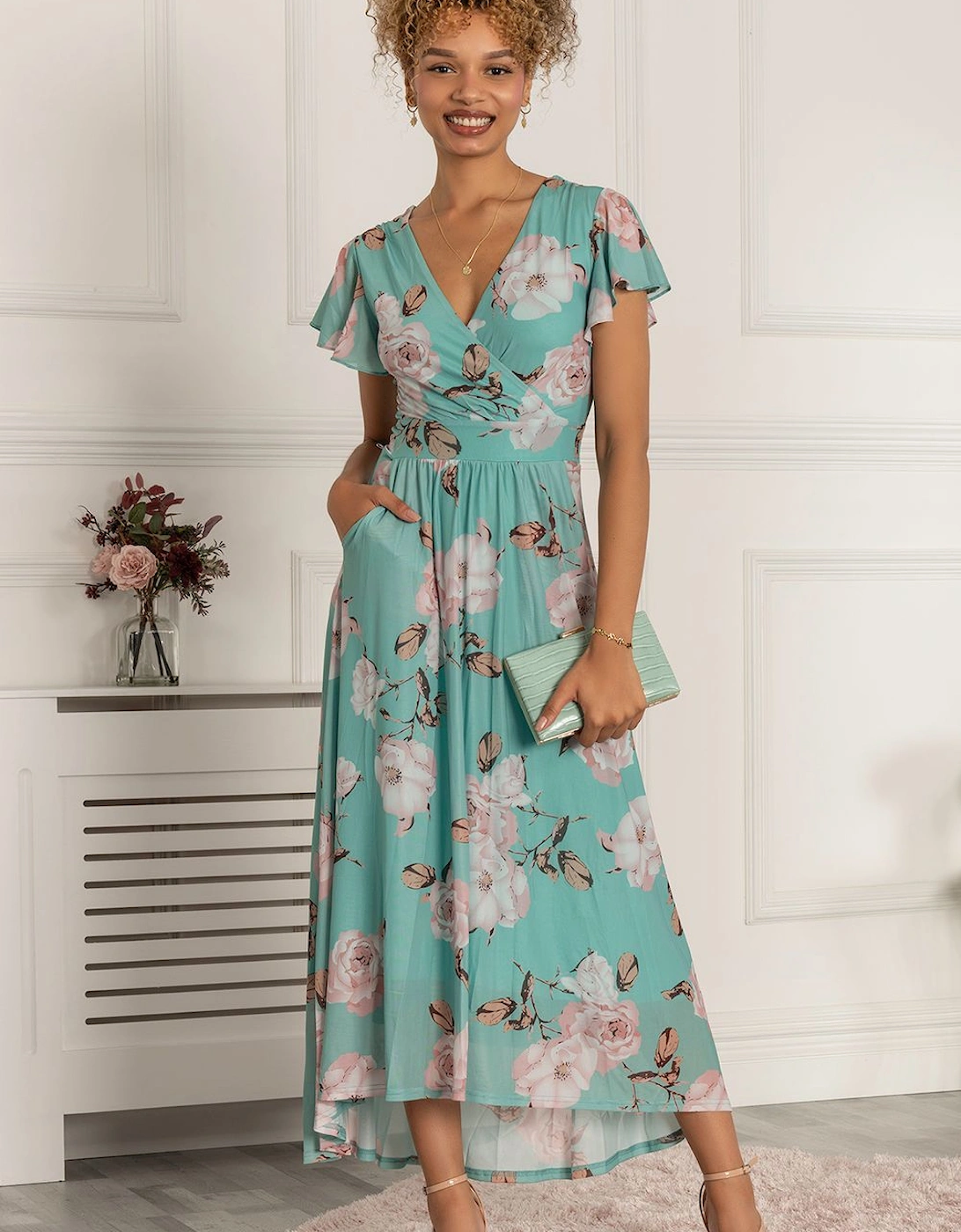 Piper Dip Hem Mesh Maxi Dress, 2 of 1