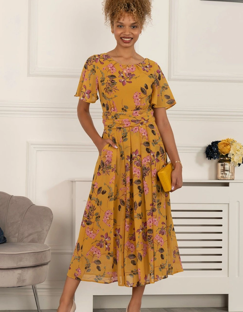 Haylee Print Chiffon Maxi Dress